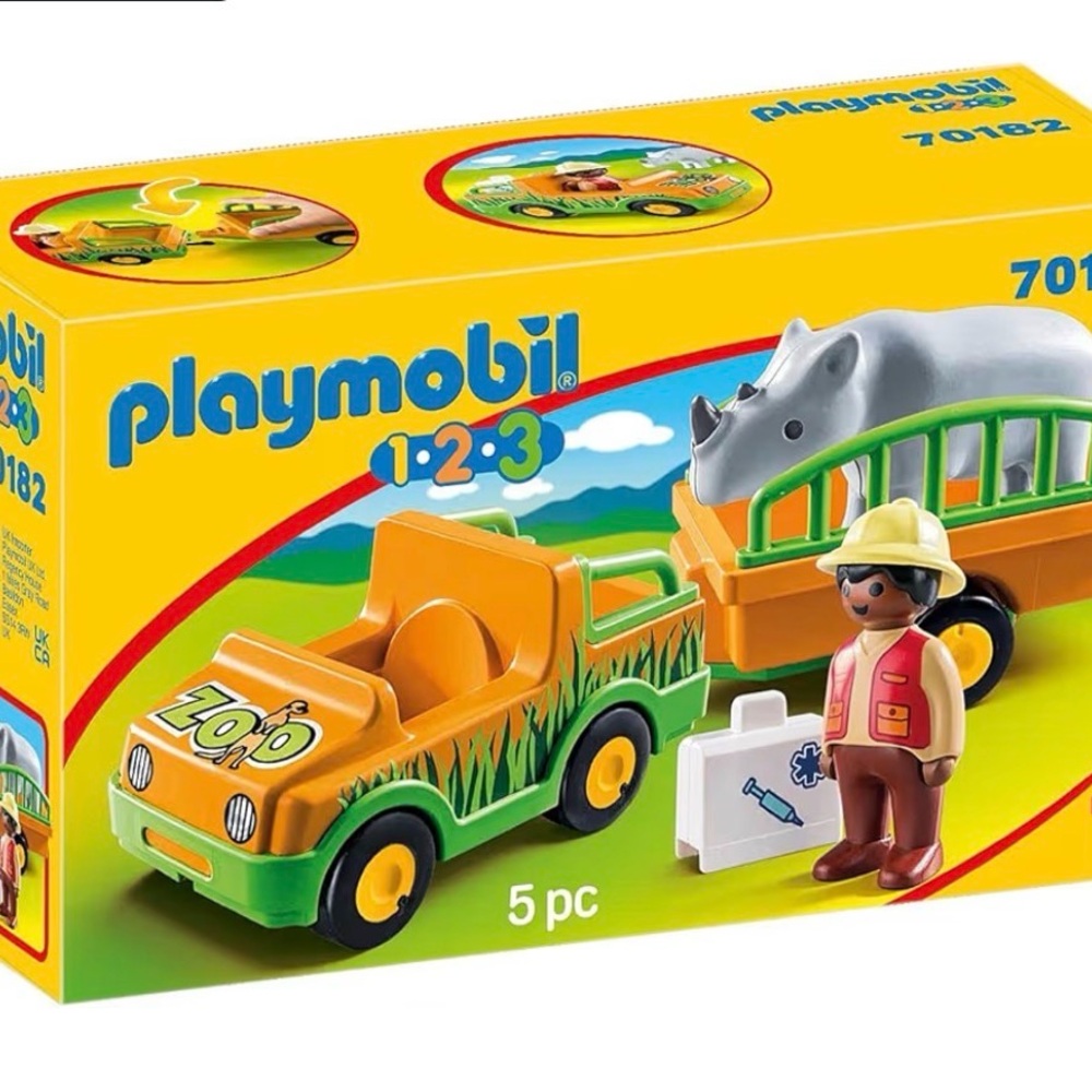 Playmobil 1.2.3 Zoo Playset with Blue Slide - Picture 12 of 16